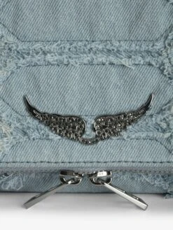 Zadig & Voltaire Rock Denim Clutch Breeze 2 Zadig & Voltaire Rock Denim Clutch Breeze -Zadig Et Voltaire 62a5082 copie