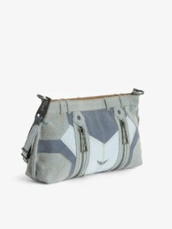 Zadig & Voltaire Sunny Moody Blue Denim Shoulder Bag Silent 3 Zadig & Voltaire Sunny Moody Blue Denim Shoulder Bag Silent -Zadig Et Voltaire 62a5096 copie