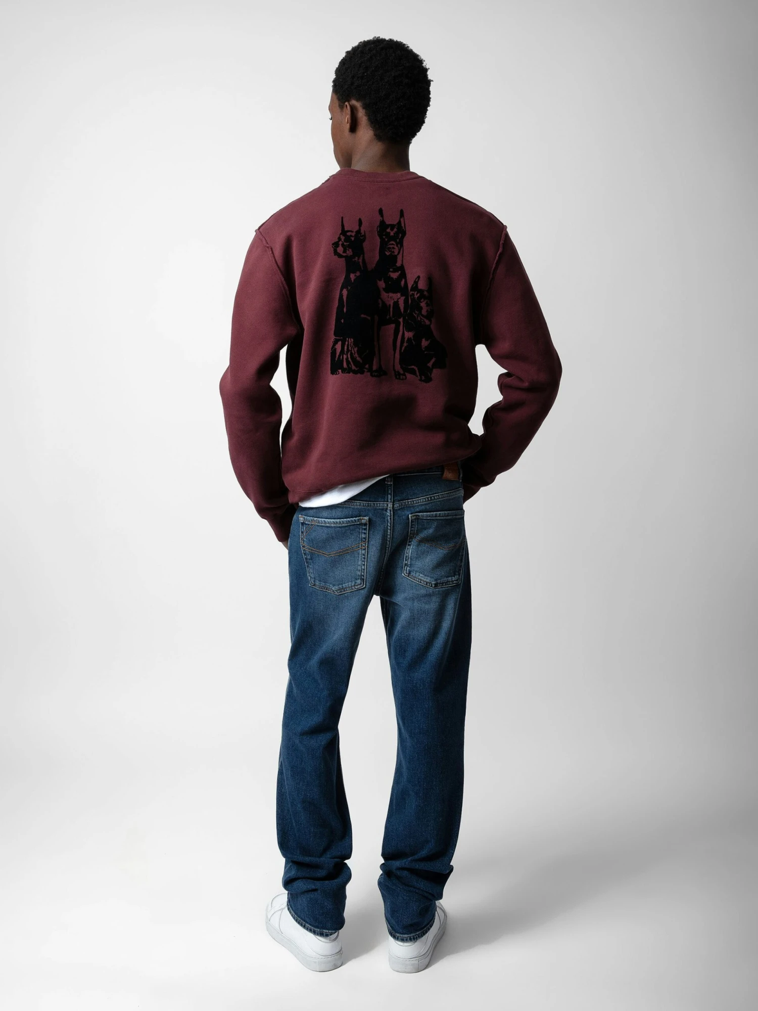 Simba Sweatshirt Cherry red Zadig & Voltaire Simba Sweatshirt Cherry Red -Zadig Et Voltaire JMSS00237 CHERRY RED BACK scaled