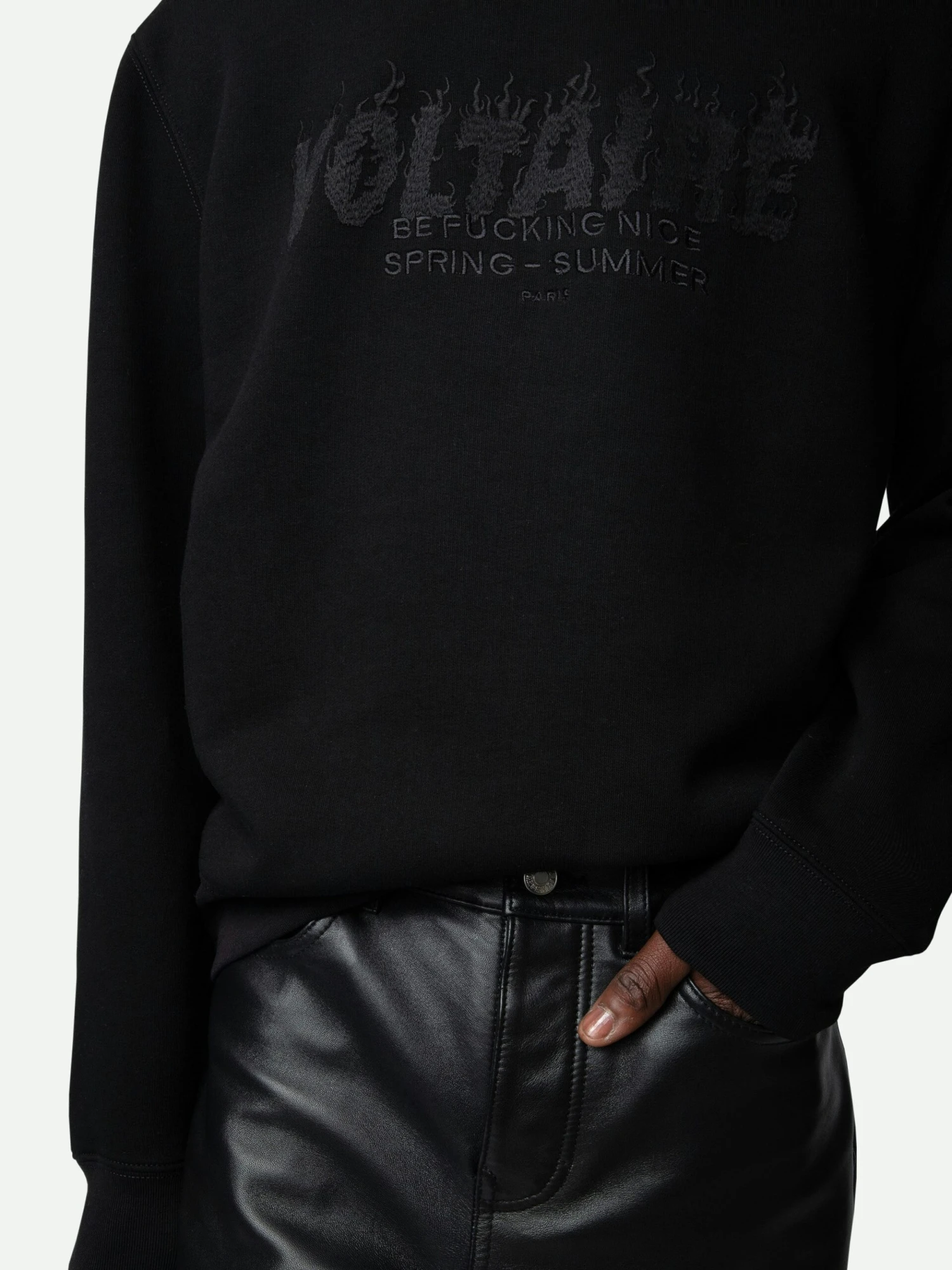 Simba Sweatshirt Black Zadig & Voltaire Simba Sweatshirt Black -Zadig Et Voltaire JMSS00245 NOIR HOVER scaled