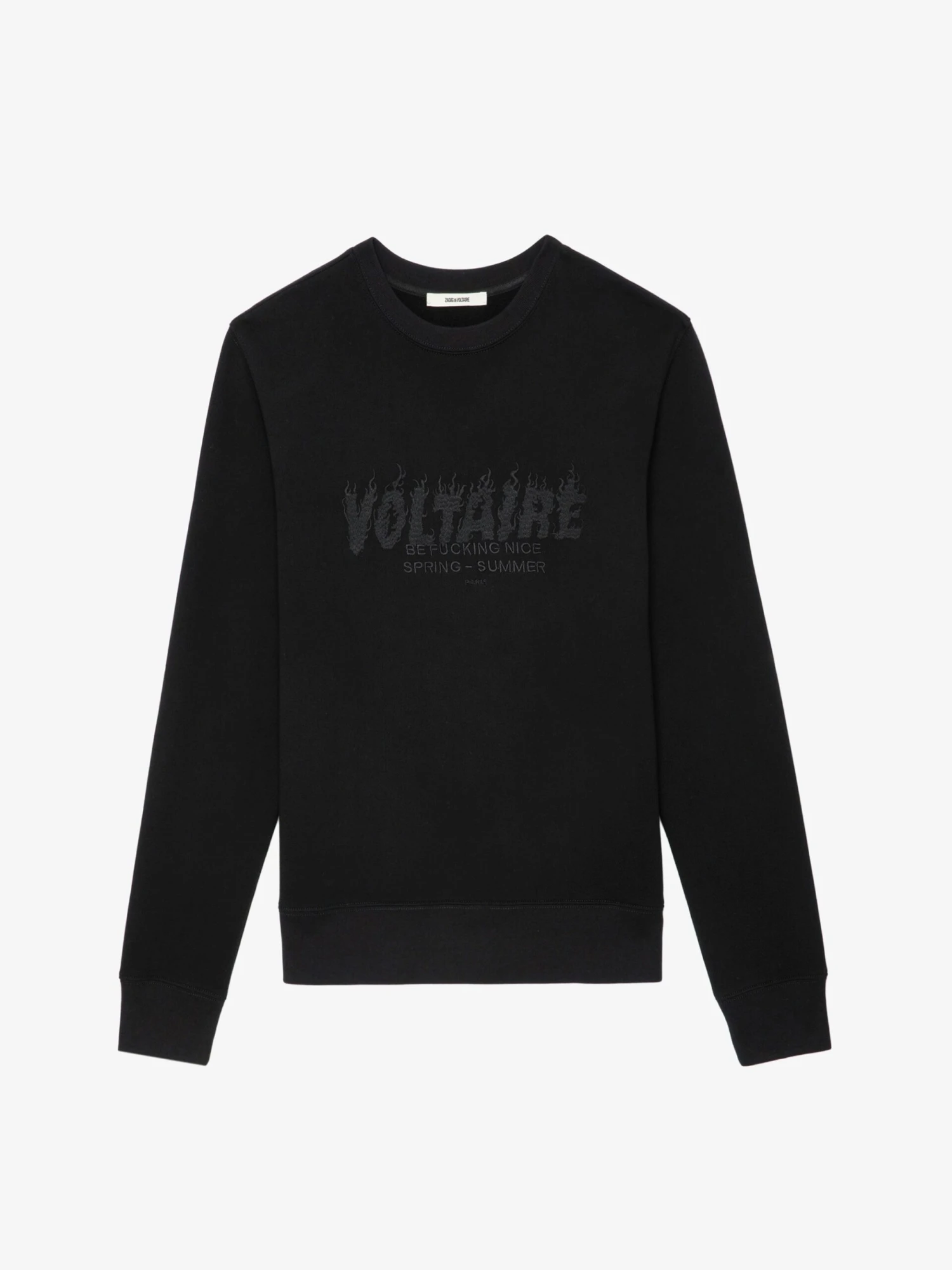 Simba Sweatshirt Black Zadig & Voltaire Simba Sweatshirt Black -Zadig Et Voltaire JMSS00245 NOIR PACKSHOT scaled