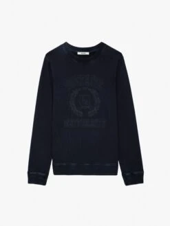 Zadig & Voltaire Stony Insignia Sweatshirt Encre -Zadig Et Voltaire JMSS00267 ENCRE PACKSHOT 6630a3e17be1b