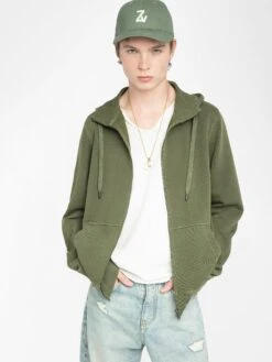 Zadig & Voltaire Alex Sweatshirt Used Kaki -Zadig Et Voltaire JMSS01305 USED KAKI ADDI 2 68011eac66733