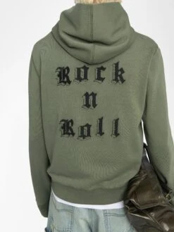 Zadig & Voltaire Sweatshirt Sanchi Used Kaki -Zadig Et Voltaire JMSS01323 USED KAKI HOVER 683dc9c00cbc6