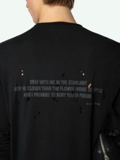 Zadig & Voltaire Monasti Henley T-shirt Black -Zadig Et Voltaire JMTN00250 NOIR HOVER 670548bef34da