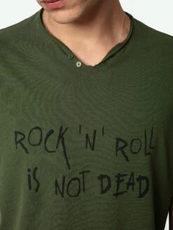 Zadig & Voltaire Monasti Henley T-shirt Used Kaki -Zadig Et Voltaire JMTN01634 USED KAKI HOVER 672cc69a1f8ce