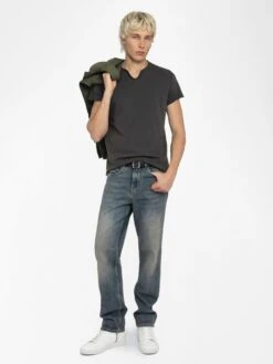 Zadig & Voltaire Henley Monastir T-shirt Carbone -Zadig Et Voltaire JMTN01635 CARBONE ADDI 1 683dca984e554