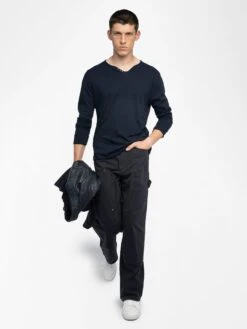 Zadig & Voltaire Monastir T-shirt Encre 2 Zadig & Voltaire Monastir T-shirt Encre -Zadig Et Voltaire JMTN01640 ENCRE ADDI 1 6863f4363ef16