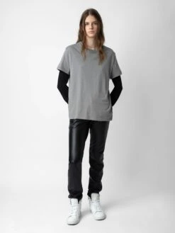 Zadig & Voltaire Jimmy T-Shirt Iron 4 Zadig & Voltaire Jimmy T-Shirt Iron -Zadig Et Voltaire JMTS00628 IRON ADDI 4