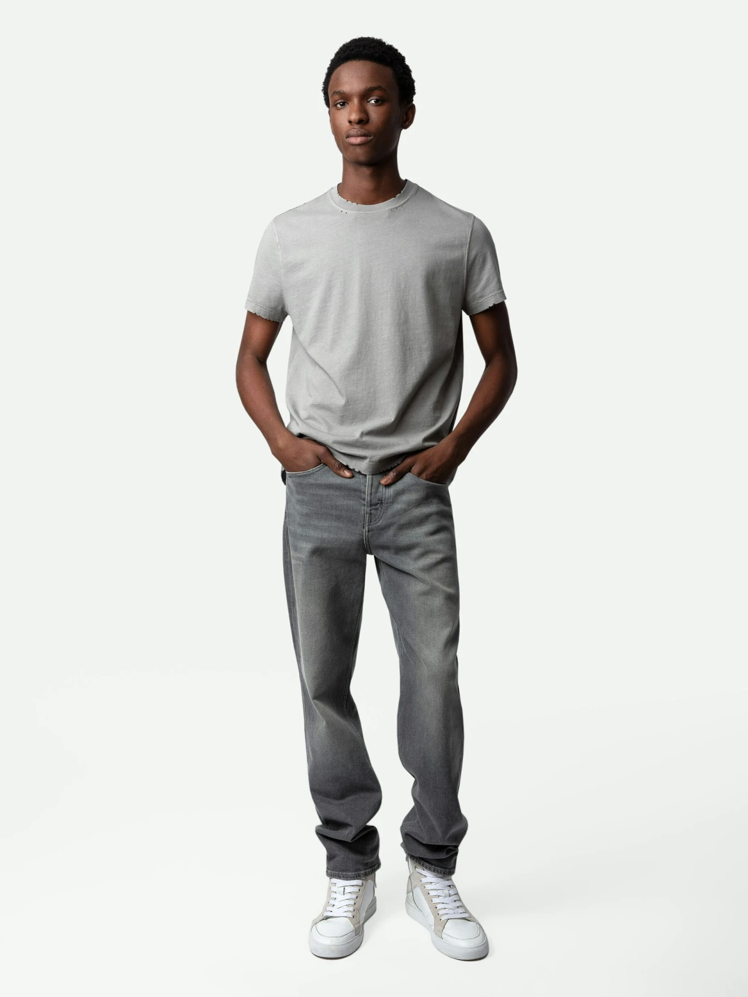 Jimmy T-Shirt Iron Zadig & Voltaire Jimmy T-Shirt Iron -Zadig Et Voltaire JMTS00628 IRON HOVER scaled