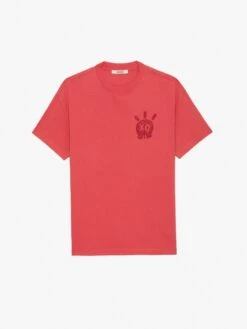 Zadig & Voltaire Teddy Skull T-shirt Poppy -Zadig Et Voltaire JMTS00630 POPPY PACKSHOT 6630a2ca2a863