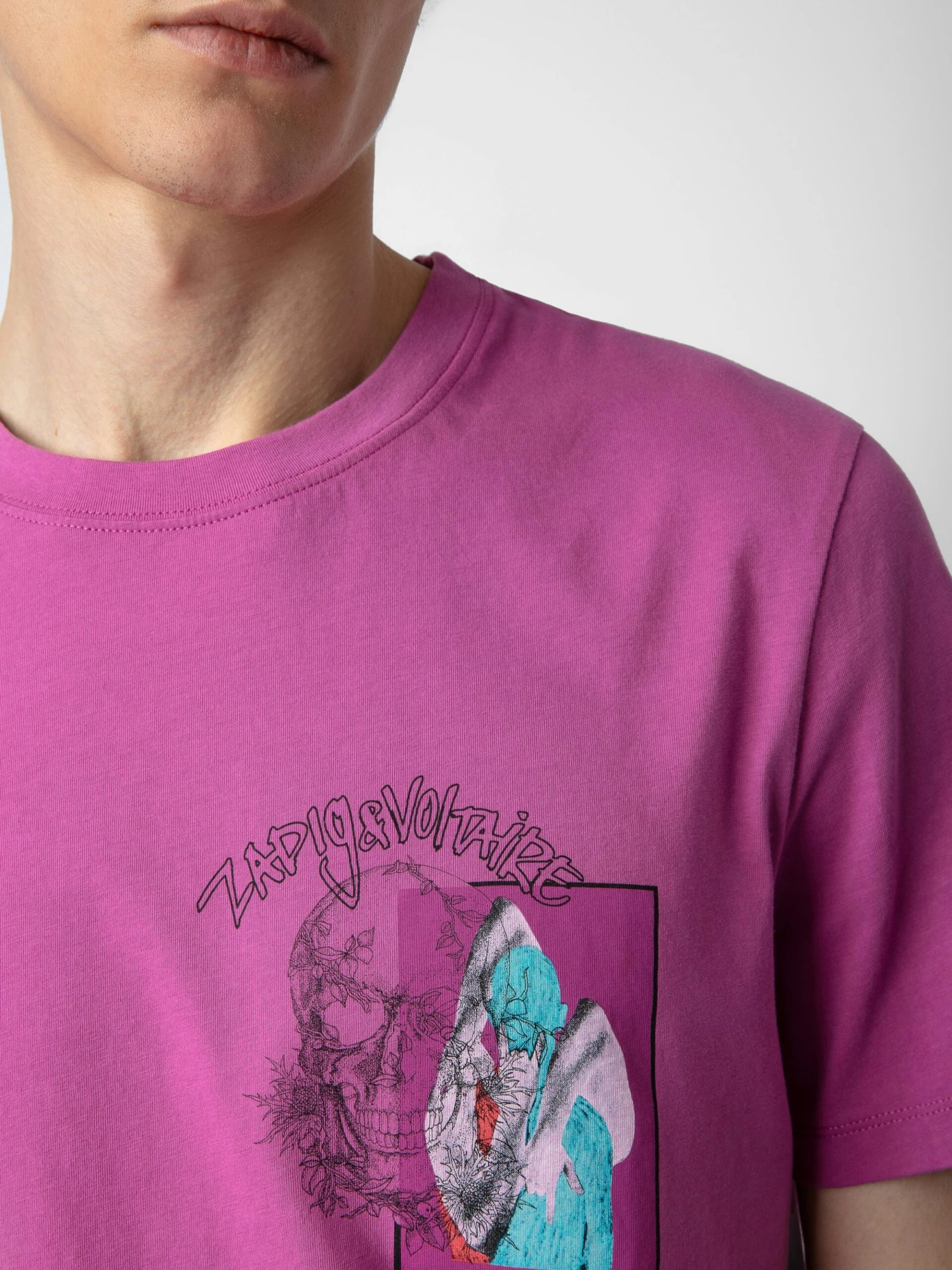 Ted Photoprint T-shirt Anemone Zadig & Voltaire Ted Photoprint T-shirt Anemone -Zadig Et Voltaire JMTS00637 ANEMONE ADDI 1 scaled