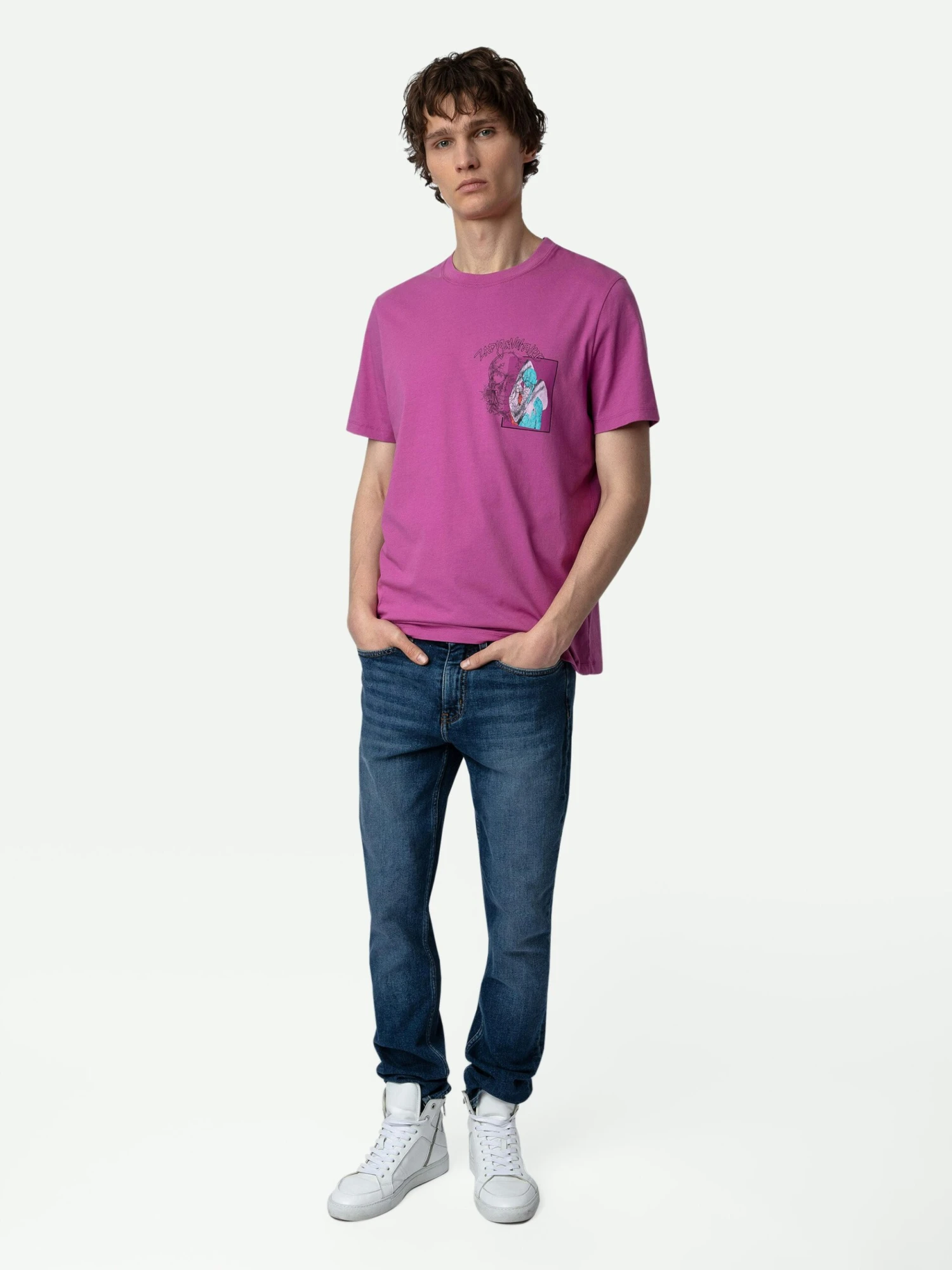 Ted Photoprint T-shirt Anemone Zadig & Voltaire Ted Photoprint T-shirt Anemone -Zadig Et Voltaire JMTS00637 ANEMONE SHOOTING scaled