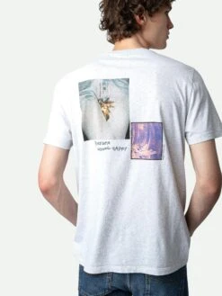 Zadig & Voltaire Ted Photoprint T-shirt Gris Chine Clair 3 Zadig & Voltaire Ted Photoprint T-shirt Gris Chine Clair -Zadig Et Voltaire JMTS00639 GRIS CHINE CLAIR HOVER