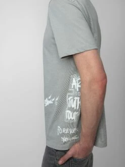 Zadig & Voltaire Ted Tag T-shirt Oyster -Zadig Et Voltaire JMTS00642 OYSTER ADDI 2