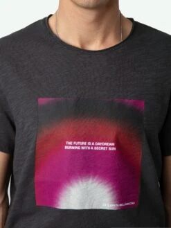 Zadig & Voltaire Toby Photoprint T-shirt Anthracite -Zadig Et Voltaire JMTS00649 ANTHRACITE HOVER 662ba61806d84