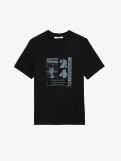 Zadig & Voltaire Ted Photoprint T-shirt Black -Zadig Et Voltaire JMTS00657 NOIR PACKSHOT 6694edb967324