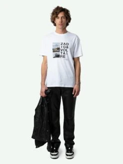 Zadig & Voltaire Ted Photoprint T-shirt White -Zadig Et Voltaire JMTS00659 BLANC ADDI 2 662ba65f29767