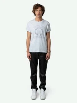 Zadig & Voltaire Jimmy Insignia T-shirt Gris Chine Clair