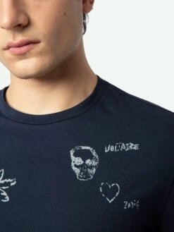 Zadig & Voltaire Hector T-shirt Encre 3 Zadig & Voltaire Hector T-shirt Encre -Zadig Et Voltaire JMTS01716 ENCRE ADDI 2 67603fb6a6229