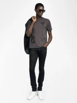 Zadig & Voltaire Tommy T-shirt Dark Chocolate -Zadig Et Voltaire JMTS01729 DARK CHOCOLATE ADDI 1 68484f3190fcd