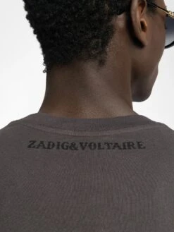 Zadig & Voltaire Tommy T-shirt Dark Chocolate -Zadig Et Voltaire JMTS01729 DARK CHOCOLATE ADDI 5 68484f9a76528