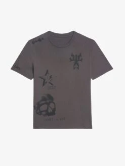 Zadig & Voltaire Tommy T-shirt Dark Chocolate -Zadig Et Voltaire JMTS01729 DARK CHOCOLATE PACKSHOT 68515f55dd881