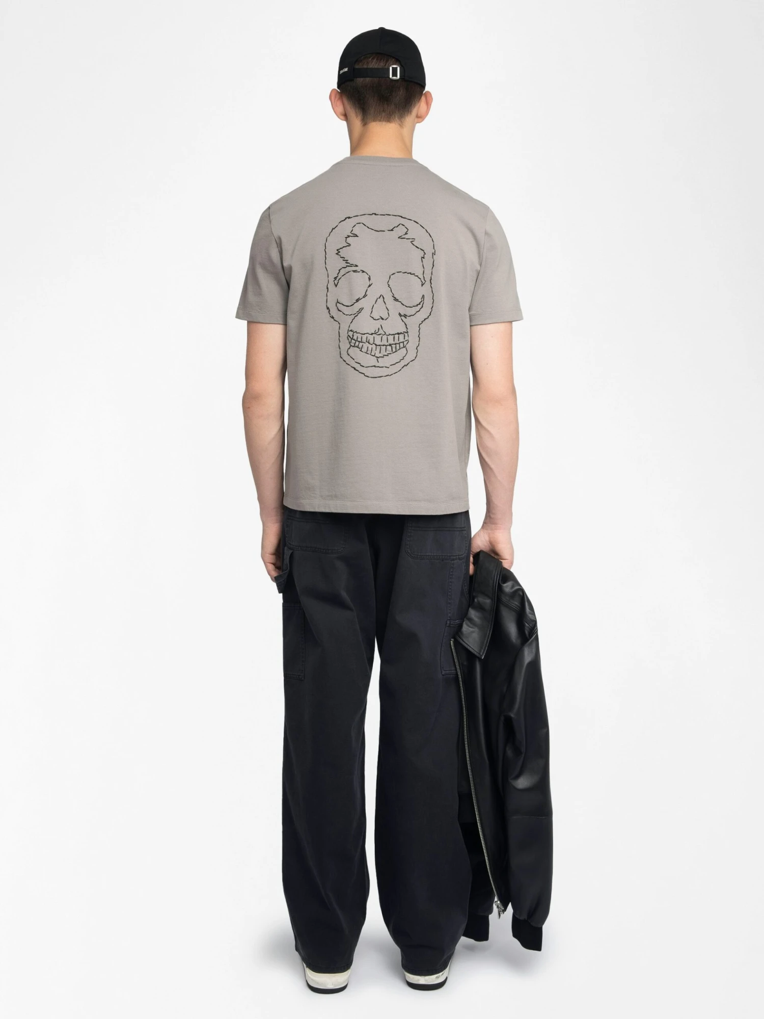 Tommy T-shirt Medium grey Zadig & Voltaire Tommy T-shirt Medium Grey -Zadig Et Voltaire JMTS01745 MEDIUM GREY BACK 6863f39ce445d scaled