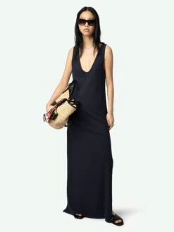 Zadig & Voltaire Deva Navy Sleeveless Dress Encre -Zadig Et Voltaire JWDR01079 ENCRE ADDI 2 67bed2d6cb5f5