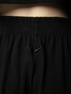 Zadig & Voltaire Clem Women's Black Linen Pants Black -Zadig Et Voltaire JWSP00010 BLACK HOVER 67a9e16dcba9c