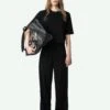 Zadig & Voltaire Clem Women's Black Linen Pants Black