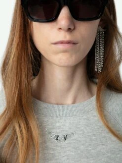 Zadig & Voltaire Upper Diamante Wings Sweatshirt Gris Chine Clair 3 Zadig & Voltaire Upper Diamante Wings Sweatshirt Gris Chine Clair -Zadig Et Voltaire JWSS00606 GRIS CHINE CLAIR HOVER 664c621fdffea