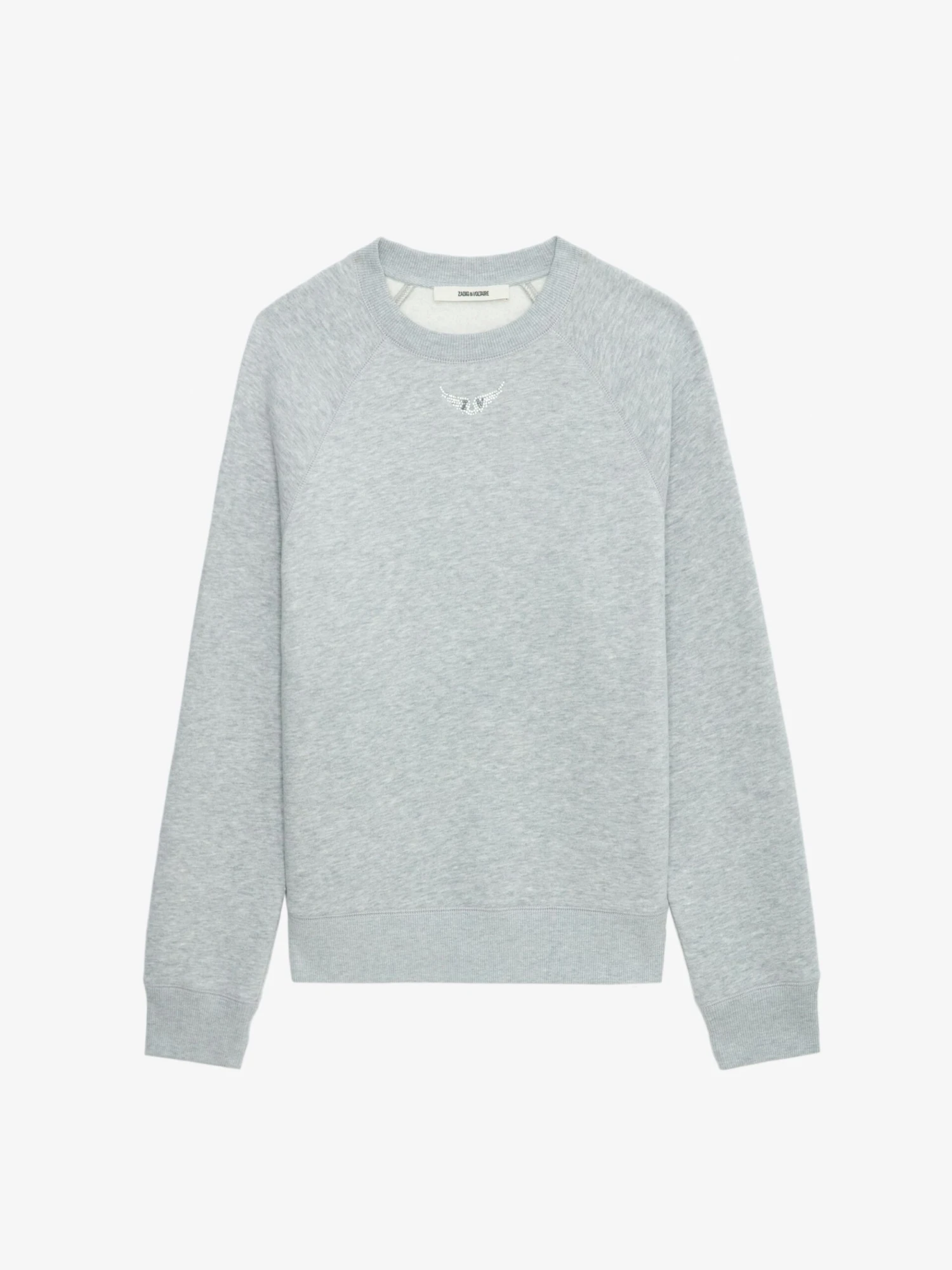 Upper Diamante Wings Sweatshirt Gris chine clair Zadig & Voltaire Upper Diamante Wings Sweatshirt Gris Chine Clair -Zadig Et Voltaire JWSS00606 GRIS CHINE CLAIR PACKSHOT 664334fb2351e scaled