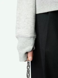 Zadig & Voltaire Mia Sweatshirt Gris Chine Clai 2 Zadig & Voltaire Mia Sweatshirt Gris Chine Clai -Zadig Et Voltaire JWSS01623 GRIS CHINE CLAI ADDI 1 6763e4c8e0571