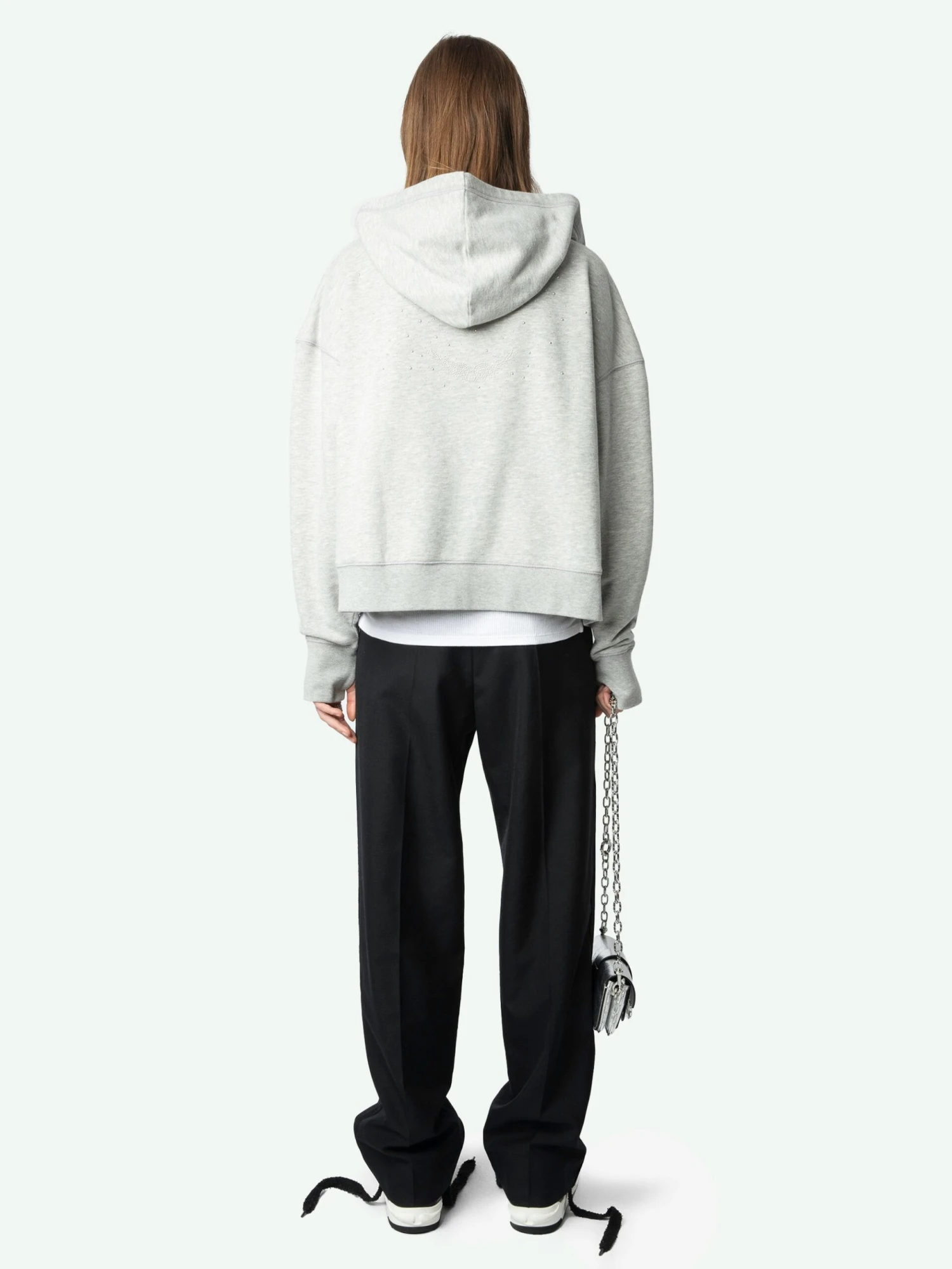 Mia Sweatshirt Gris chine clai Zadig & Voltaire Mia Sweatshirt Gris Chine Clai -Zadig Et Voltaire JWSS01623 GRIS CHINE CLAI BACK 6763e4db9bf30 scaled