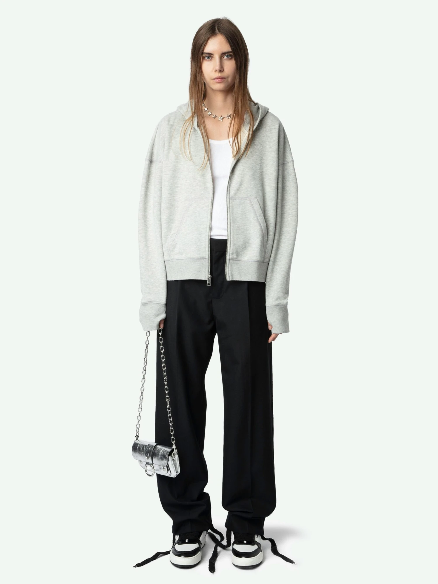 Mia Sweatshirt Gris chine clai Zadig & Voltaire Mia Sweatshirt Gris Chine Clai -Zadig Et Voltaire JWSS01623 GRIS CHINE CLAI SHOOTING 6763e66c70f31 scaled