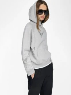Zadig & Voltaire Georgy Grey Women's Rhinestone Sweatshirt Gris Chine -Zadig Et Voltaire JWSS01665 GRIS CHINE ADDI 3 684850bcbb6a3