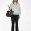 Zadig & Voltaire Georgy Grey Women's Rhinestone Sweatshirt Gris Chine
