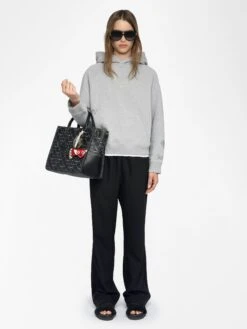 Zadig & Voltaire Georgy Grey Women's Rhinestone Sweatshirt Gris Chine