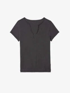 Zadig & Voltaire Tuni Henley T-shirt Dark Chocolate 5 Zadig & Voltaire Tuni Henley T-shirt Dark Chocolate -Zadig Et Voltaire JWTN00447 DARK CHOCOLATE PACKSHOT 6836c937cfd59