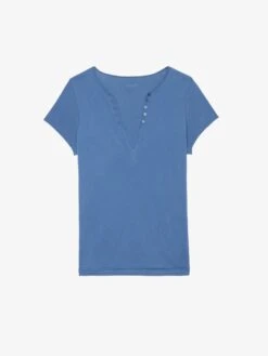 Zadig & Voltaire Tuni Henley T-shirt Surf -Zadig Et Voltaire JWTN00447 SURF PACKSHOT 67a627bf5b81c