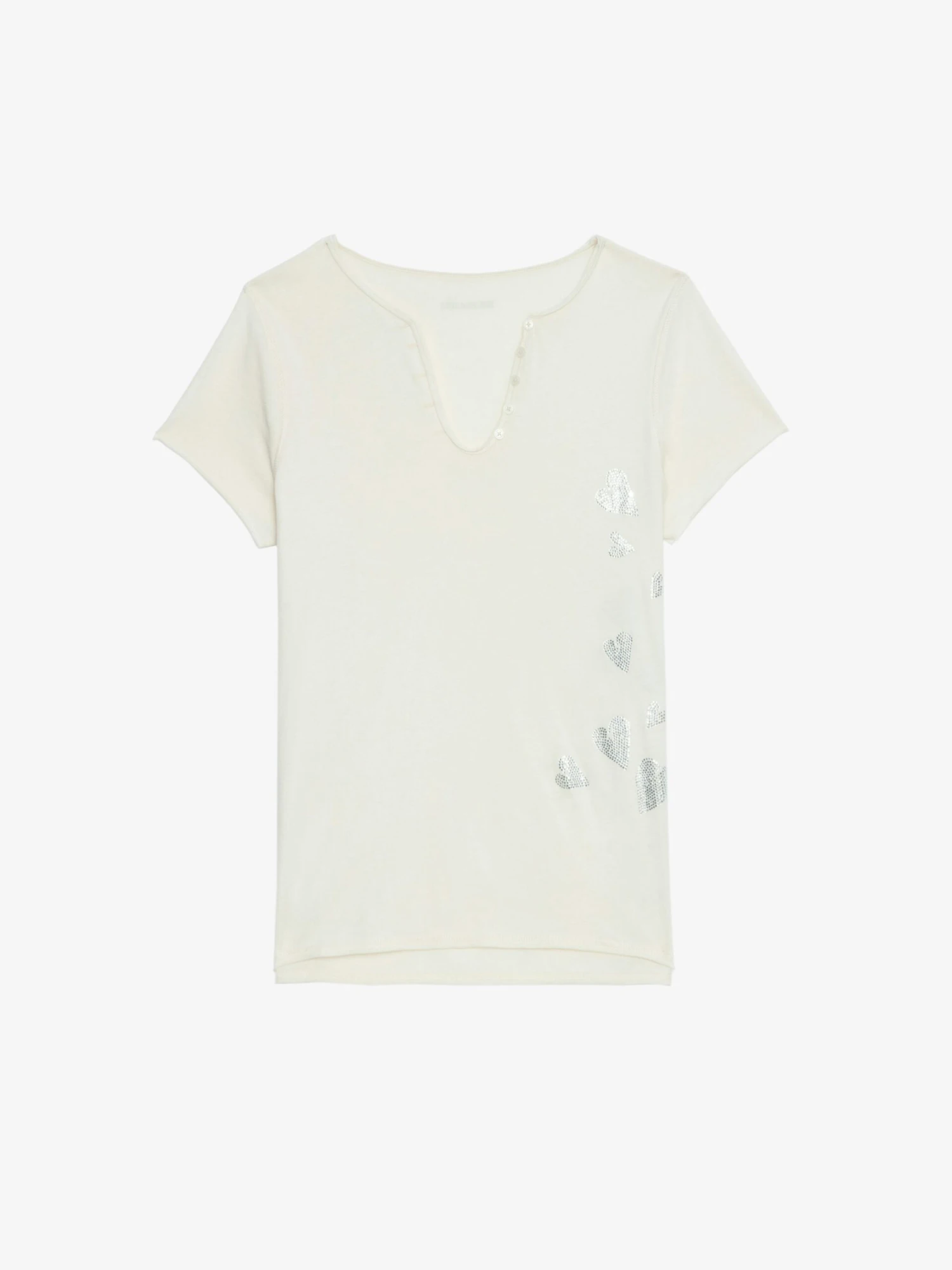 Henley T-shirt Ecru Zadig & Voltaire Henley T-shirt Ecru -Zadig Et Voltaire JWTN02603 ECRU PACKSHOT 6728b31865289 scaled