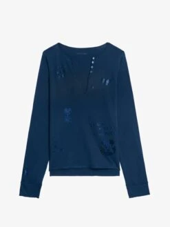 Zadig & Voltaire Tuni Henley Shirt Blueberry -Zadig Et Voltaire JWTN02643 BLUEBERRY PACKSHOT 6862874882bef