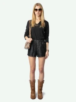 Zadig & Voltaire Henley Fishnet T-shirt Carbone -Zadig Et Voltaire JWTN02644 CARBONE ADDI 1 672a4255c918f