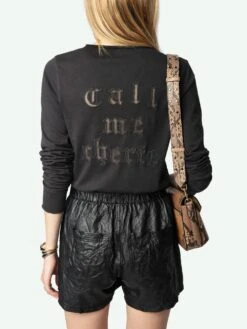 Zadig & Voltaire Henley Fishnet T-shirt Carbone -Zadig Et Voltaire JWTN02644 CARBONE HOVER 672a425ee53a5