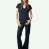 Zadig & Voltaire Henley Diamanté T-shirt Encre