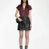 Zadig & Voltaire Henley T-shirt Tuni Burgundy