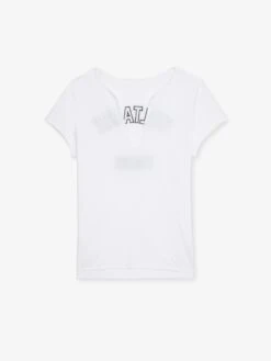 Zadig & Voltaire Women's White Henley Shirt White 6 Zadig & Voltaire Women's White Henley Shirt White -Zadig Et Voltaire JWTN02647 WHITE PACKSHOT 684fe24be45c1