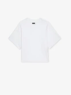 Zadig & Voltaire Lennox Cropped Tee Pure White -Zadig Et Voltaire JWTS01649 PURE WHITE PACKSHOT 668ea8a8971e8