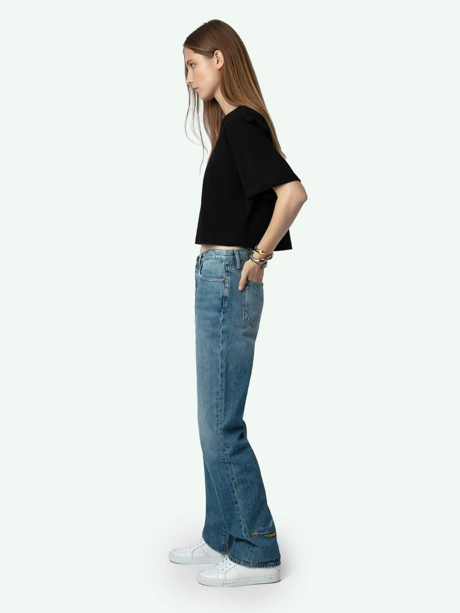Lennox Cropped Tee Washed black Zadig & Voltaire Lennox Cropped Tee Washed Black -Zadig Et Voltaire JWTS01649 WASHED BLACK ADDI 1 668ea93e95a3e scaled